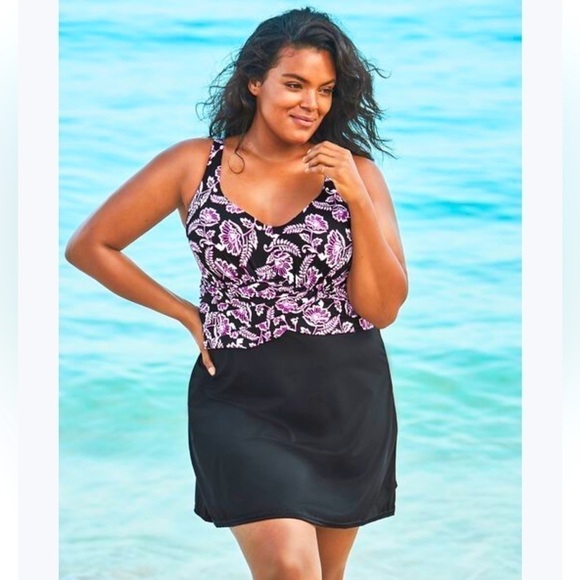 Swimsuits for all power suit swimdress one piece skirted size 24 - Picture 1 of 9